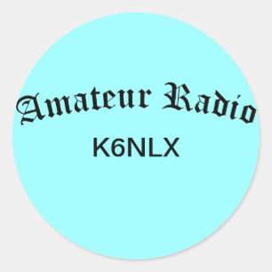 Sticker Rond Signal radio et d'appel amateur
