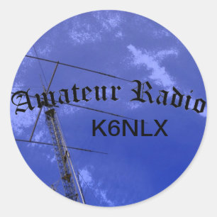 Sticker Rond Signal radio et d'appel amateur