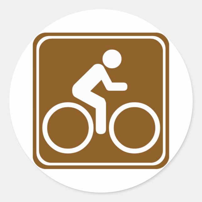 Sticker Rond Signal routier de la piste cyclable (Devant)