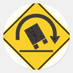 Sticker Rond Signal routier de risque de roulement