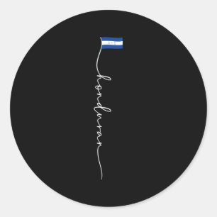 Sticker Rond Signature hondurienne Drapeau hondurien