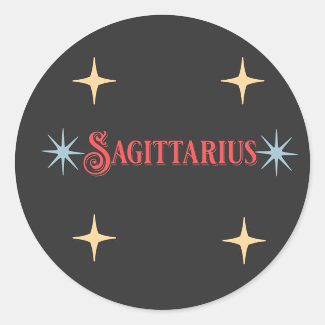 Sticker Rond SIGNE Astrologique Sagittaire (Devant)