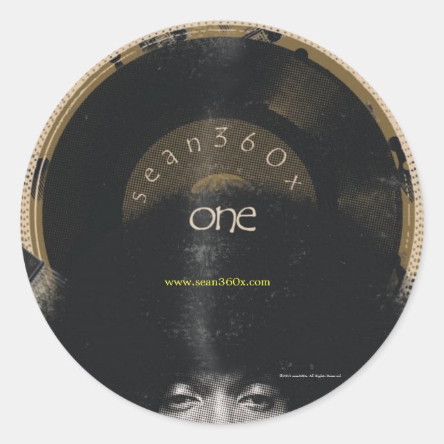 Sticker Rond Signe d'autocollant360x 360° (Devant)
