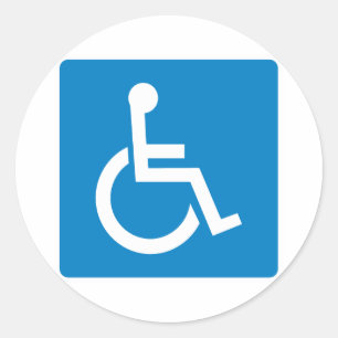 Sticker Rond SIGNE D'AUTOROUTE D'ACCÈS AUX Handicap