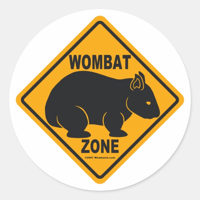 Sticker Rond SIGNE DE LA ZONE Wombat (Devant)