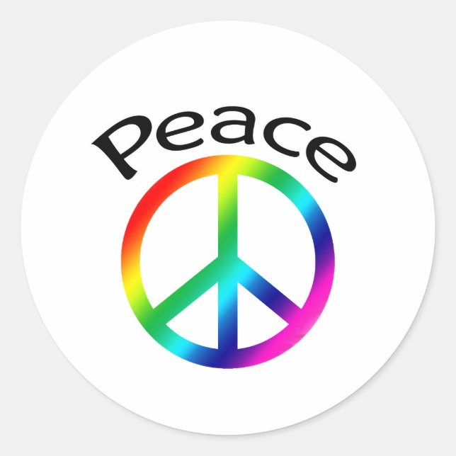 Sticker Rond signe de paix (Devant)