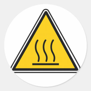 Sticker Rond Signe de surface chaude