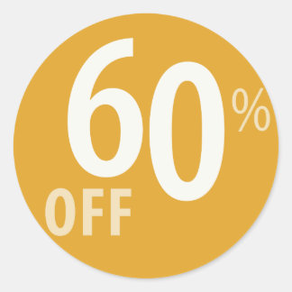 STICKER ROND SIGNE DE VENTE PUISSANT À 60 %