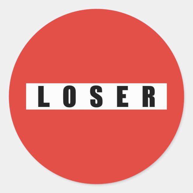 STICKER ROND SIGNE D'INTERDICTION LOSER (Devant)