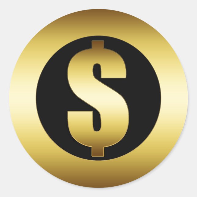STICKER ROND SIGNE DOLLAR (Devant)