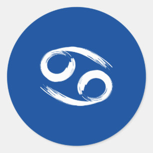 Sticker Rond Signe du zodiaque CANCER Été Juin Juillet Astrolog