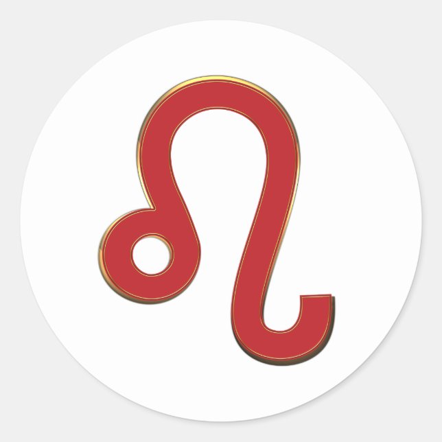 Sticker Rond Signe du zodiaque LEO juillet août Astrologie Anni (Devant)