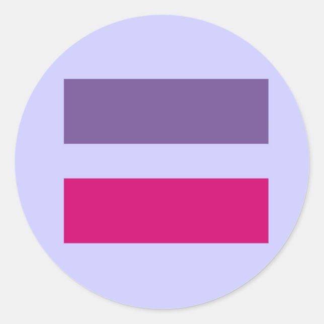 Sticker Rond signe égal mariage égalité gay bisexuel (Devant)