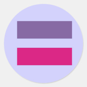 Sticker Rond signe égal mariage égalité gay bisexuel