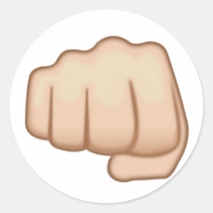 Sticker Rond Signe Emoji de main de Fisted