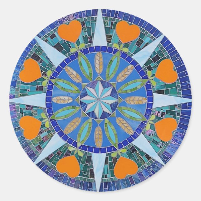 Sticker Rond Signe hexadécimal pour l'abondance (Devant)