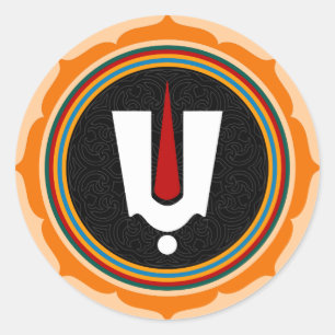 Sticker Rond Signe indou de Tilak - symbole indou de Lotus de