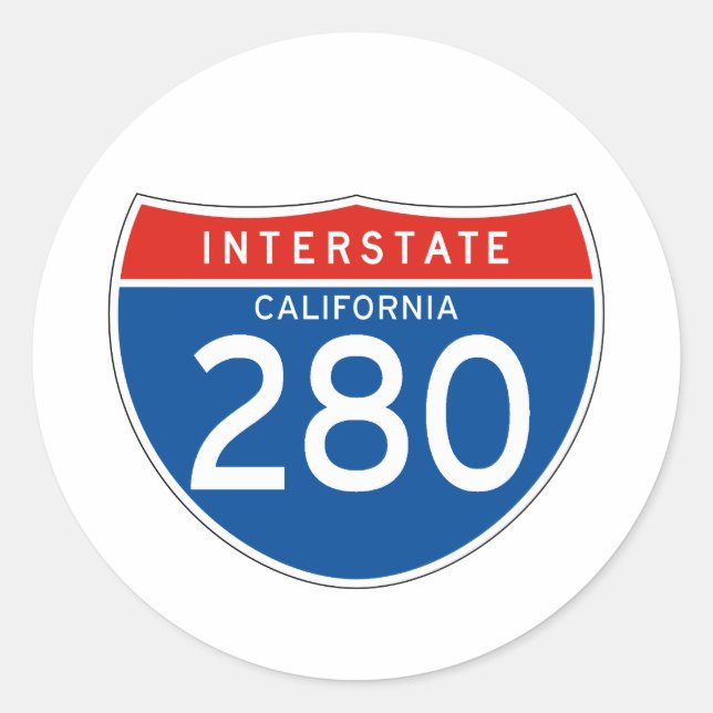 Sticker Rond SIGNE INTERÉTAIRE 280 - Californie (Devant)