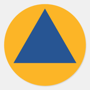 Sticker Rond Signe international de la Roundel de défense civil