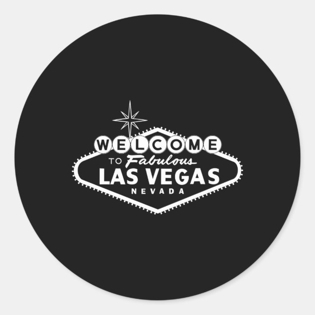 Sticker Rond Signe Las Vegas Nevada Nv (Devant)