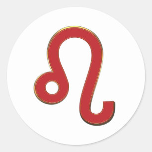 Sticker Rond SIGNE LEO Zodiac Juillet Août Astrologie Anniversa