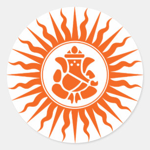 Sticker Rond Signe Lord Ganesha