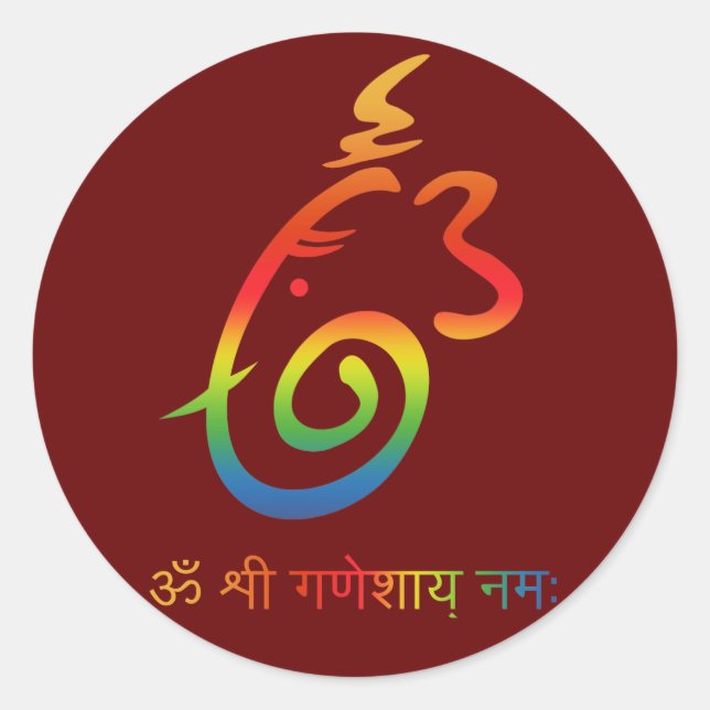 Sticker Rond Signe Lord Ganesha (Devant)