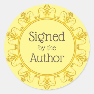 Sticker Rond Signé par l'autocollant de l'auteur