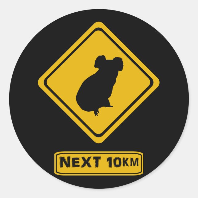 Sticker Rond signe routier koala (Devant)