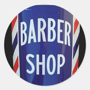 Sticker Rond Signe vintage de raseur-coiffeur