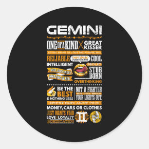 Sticker Rond SIGNE Zodiaque Gemini