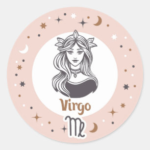 Sticker Rond SIGNE Zodiaque Virgo