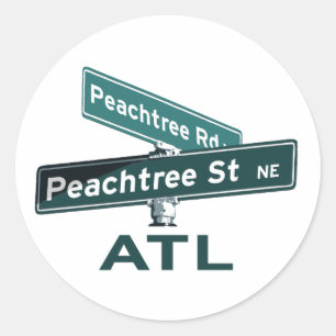 Sticker Rond Signes ATL Peachtree