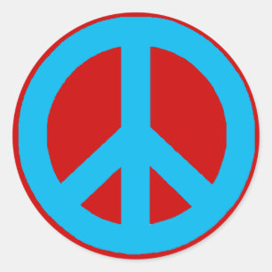 Sticker Rond Signes de paix