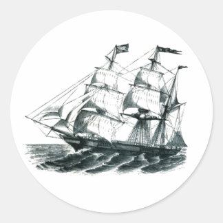 Sticker Rond Signet de voilier de l'écorce "Floride"