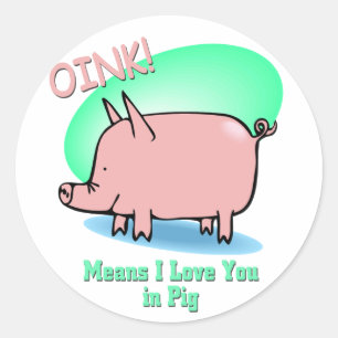 Sticker Rond Signifie krouik-krouik je t'aime