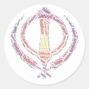 Sticker Rond Sikh khanda symbole design unique