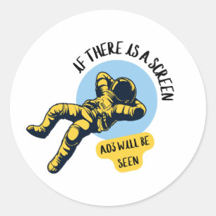 Sticker Rond S'il y a un écran AO3 peut être vu