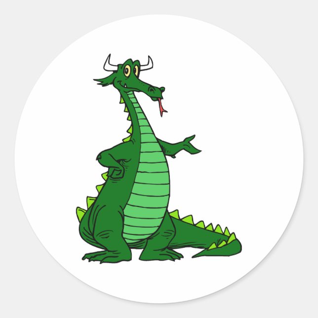 Sticker Rond Silencieux Dragon Green (Devant)