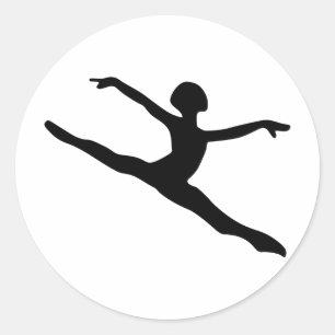 Sticker Rond Silhouette danseuse