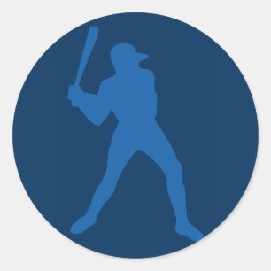 Sticker Rond silhouette de baseball