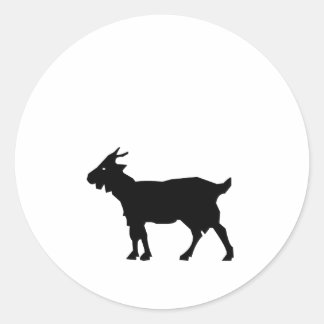 Sticker Rond Silhouette de chèvre