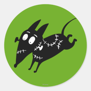 Sticker Rond Silhouette de course scintillante