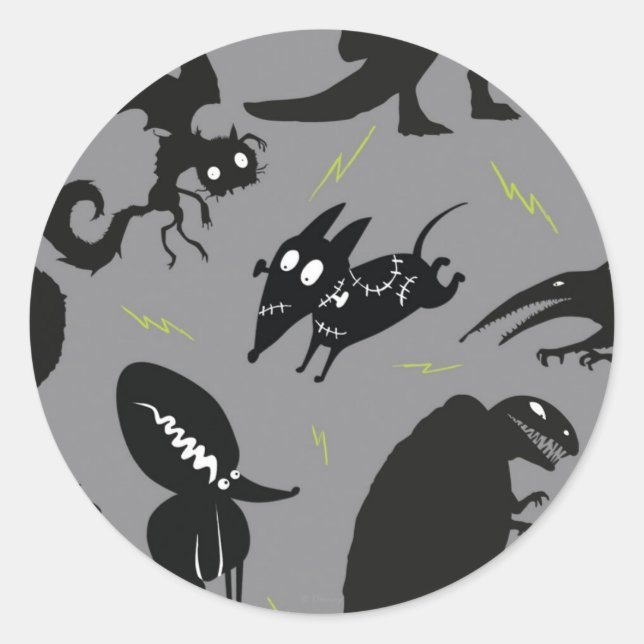 Sticker Rond Silhouette de course scintillante (Devant)