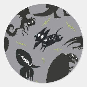 Sticker Rond Silhouette de course scintillante