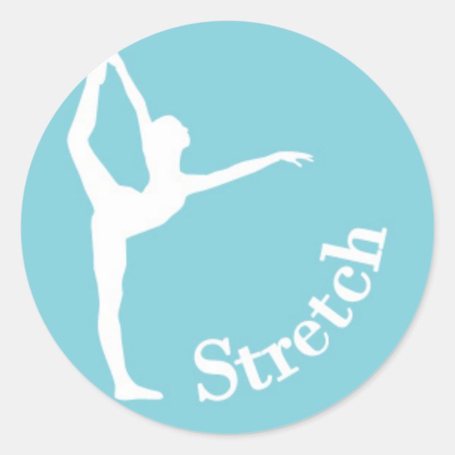 Sticker Rond Silhouette de danse - Stretch (Devant)