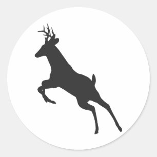 Sticker Rond Silhouette de rennes