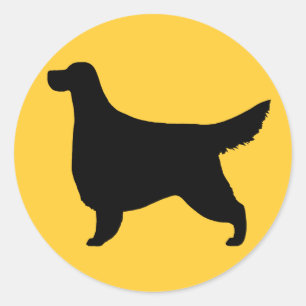 Sticker Rond Silhouette de Setter Gordon