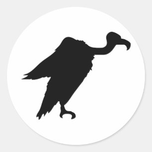 Sticker Rond Silhouette de vautour