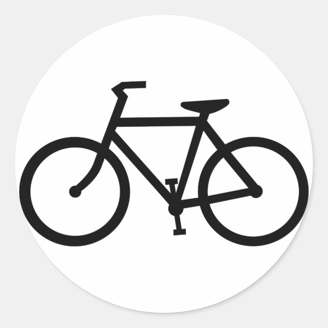 Sticker Rond silhouette de vélo (Devant)